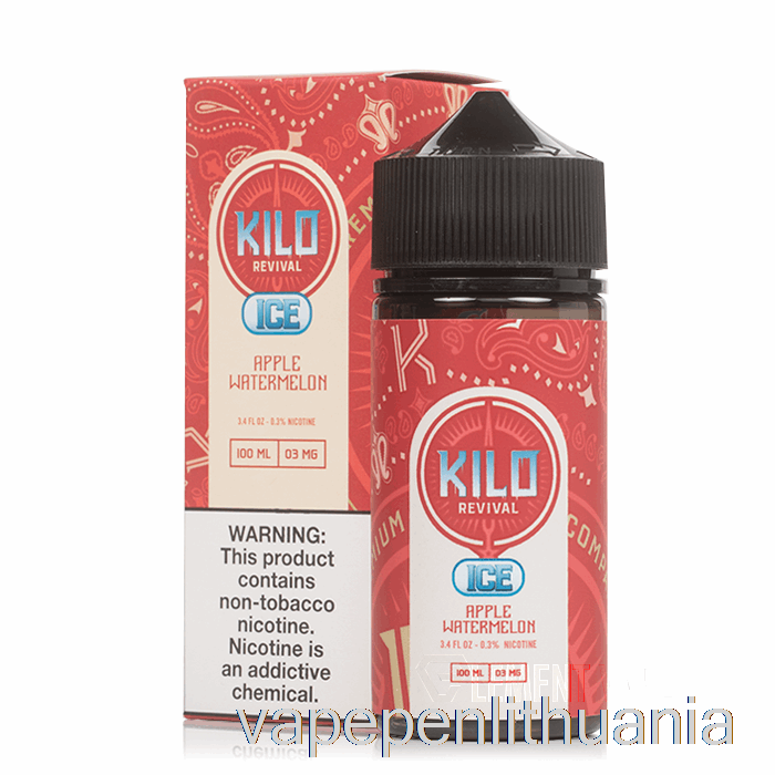 Ledinis Obuolys Arbūzas - Kilo Atgaivinimas - 100ml 6mg Vape Skystis